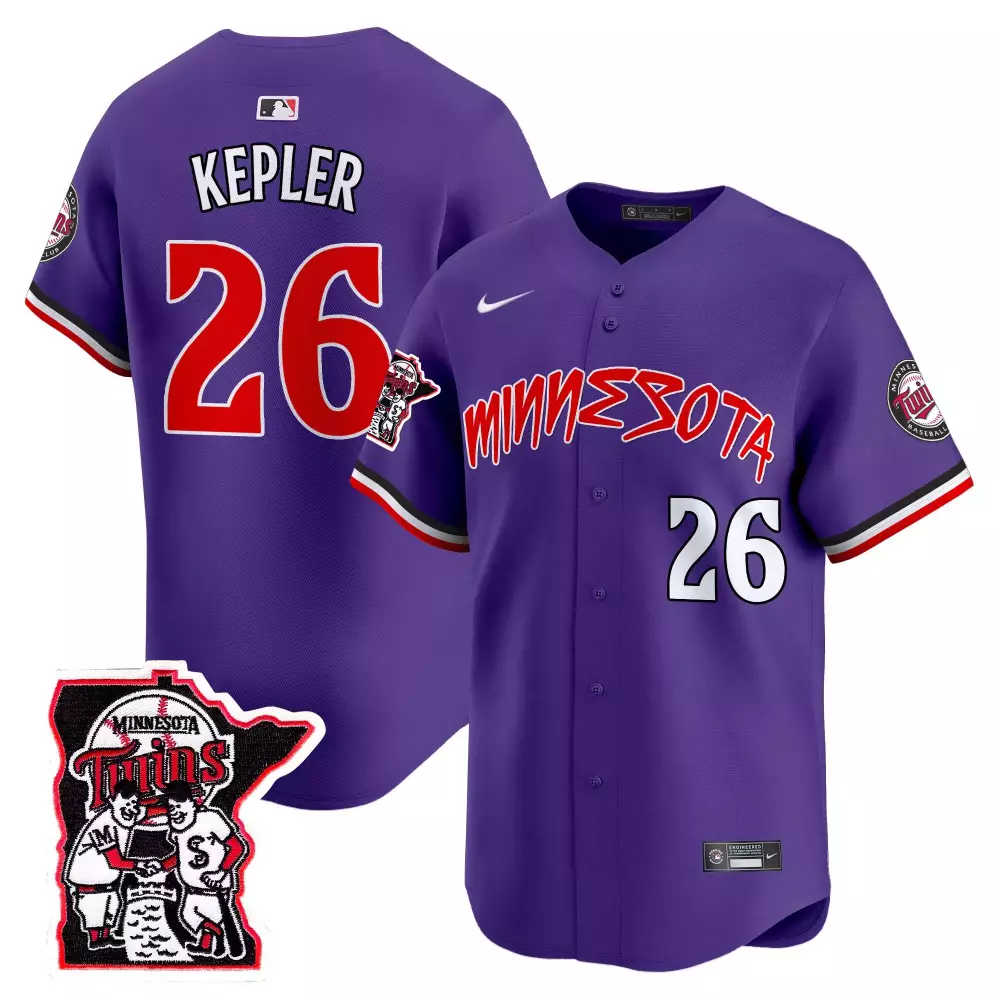 Max Kepler 26 Minnesota Twins Jersey Purple Men Authentic Alternate Red White Black