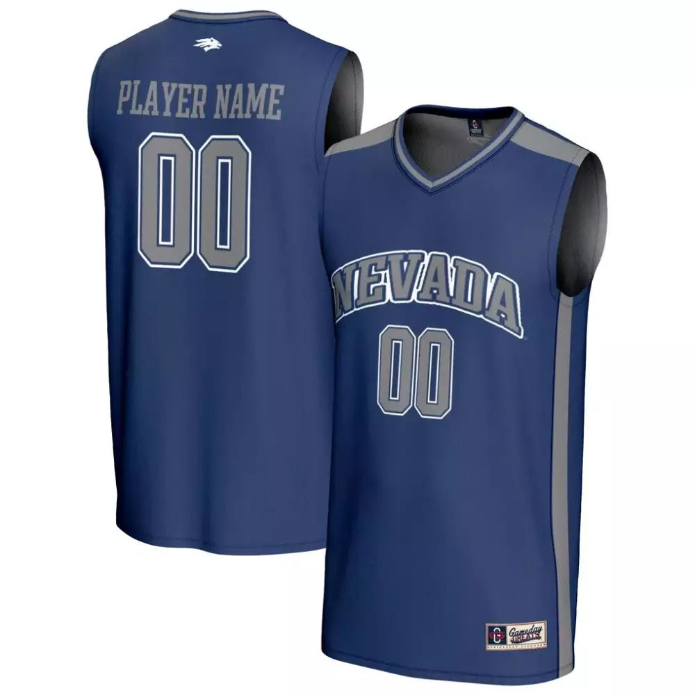 Nevada Jersey Navy Blue Men Replica Gray Gameday Fashion
