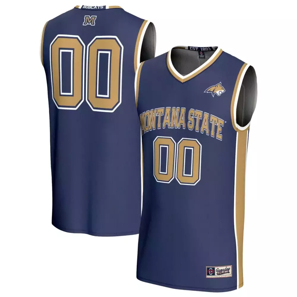 Custom Montana State Bobcats Jersey Navy Gameday Traditions Replica Gold White Fashion
