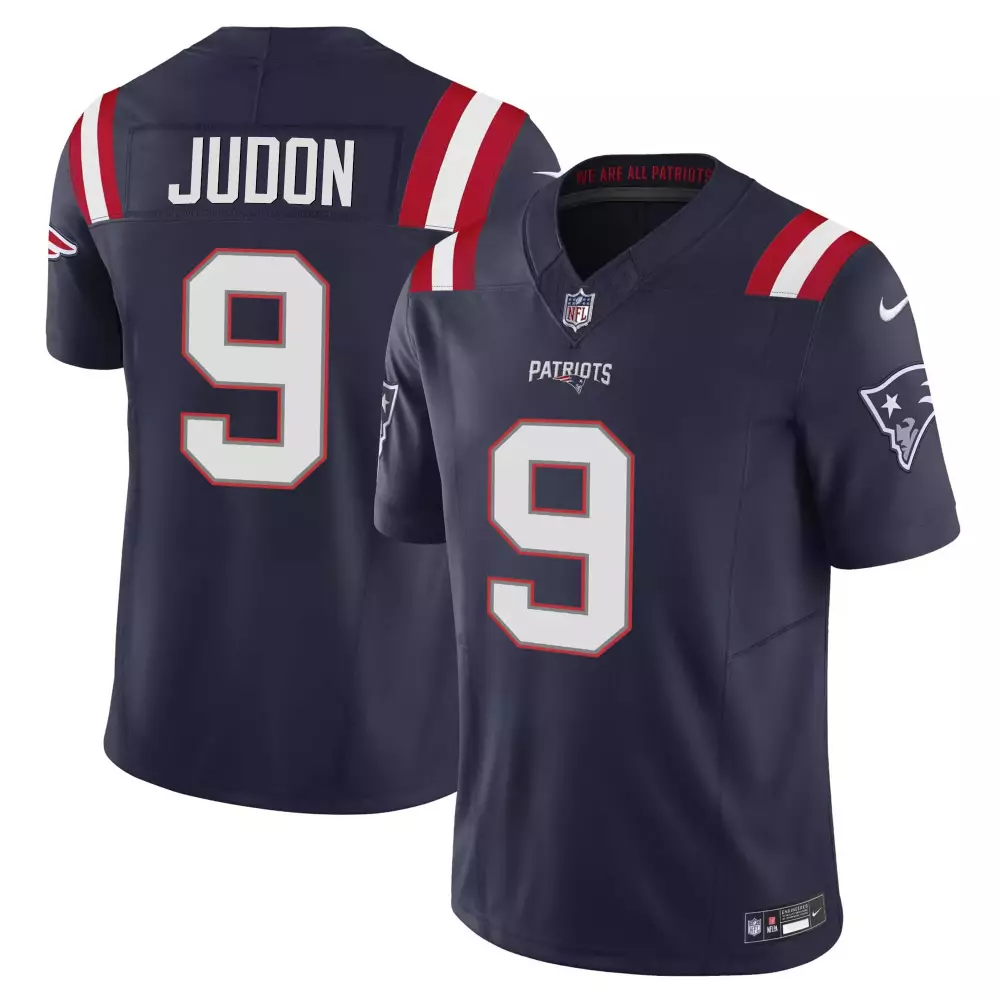 Matthew Judon 9 Jersey Navy Blue New England Patriots Men Stitched White Red