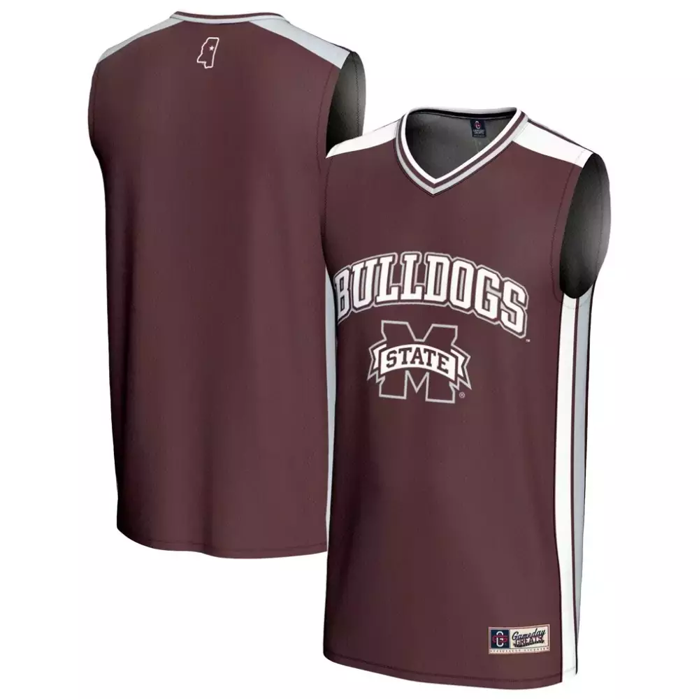 Custom Mississippi State Bulldogs 4 Jersey Maroon Men Replica White Gray Gameday