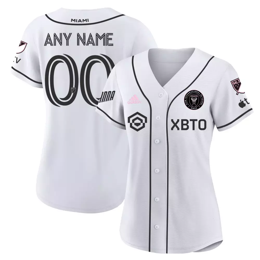 Custom Inter Miami Cf Jersey White City Connect Mls Women Replica Black All Stitched