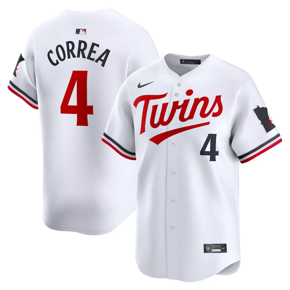 Carlos Correa 4 Minnesota Twins Jersey White City Connect Men Authentic Alternate