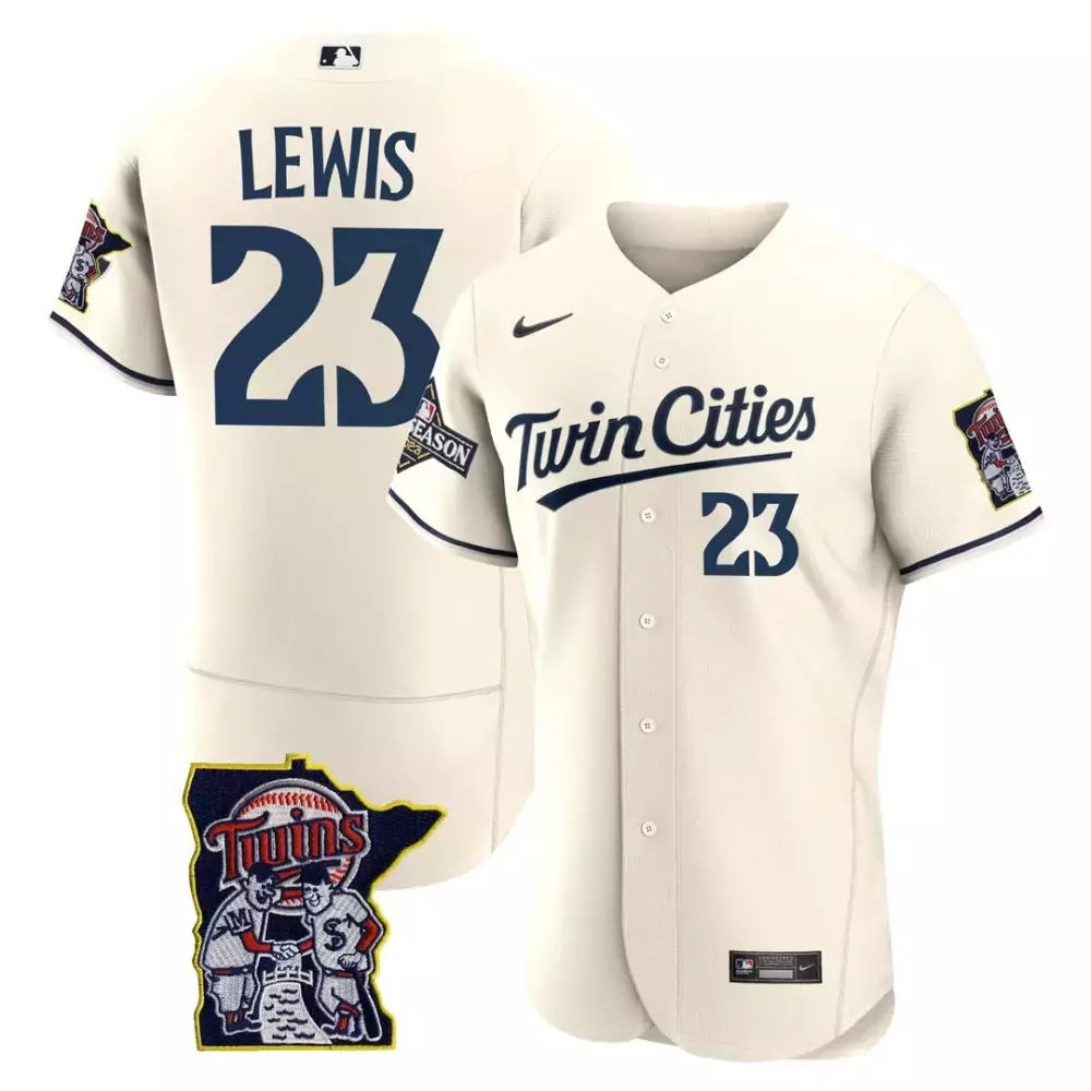 Royce Lewis 23 Minnesota Twins Jersey Cream City Connect Season Outline Men Authentic