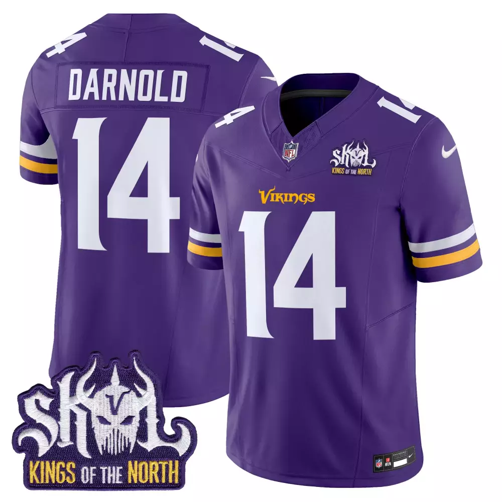 Sam Darnold 14 Minnesota Vikings Jersey Purple Skol Kings Of The North Men Stitched