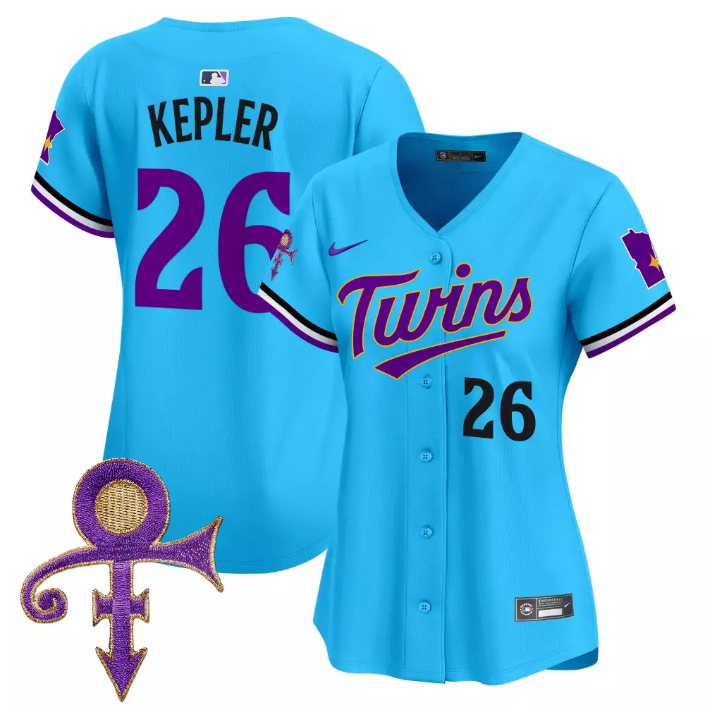 Kepler Prince 26 Minnesota Twins Jersey Light Blue Symbol Men Authentic Alternate