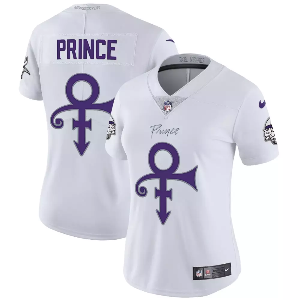 Myles Price Minnesota Vikings Jersey White Prince Women Limited Alternate Purple