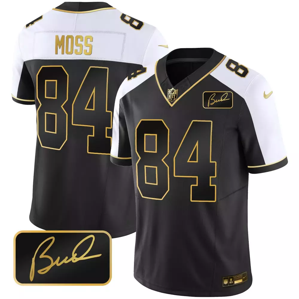 Randy Moss 84 New Orleans Saints Jersey Black Gothic Sin City Men Authentic Alternate