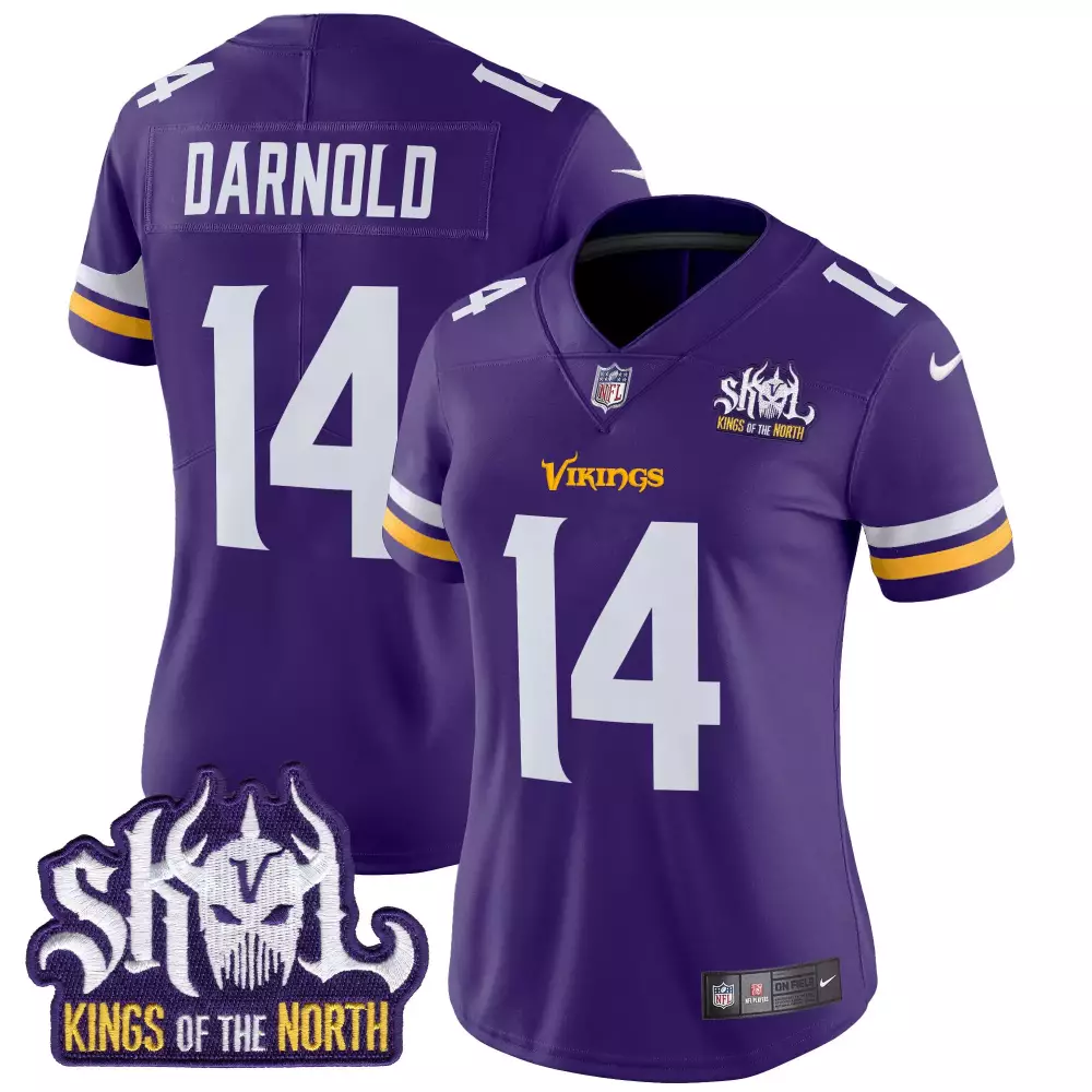 Sam Darnold 14 Minnesota Vikings Jersey Purple Skol Kings Of The North Women Stitched