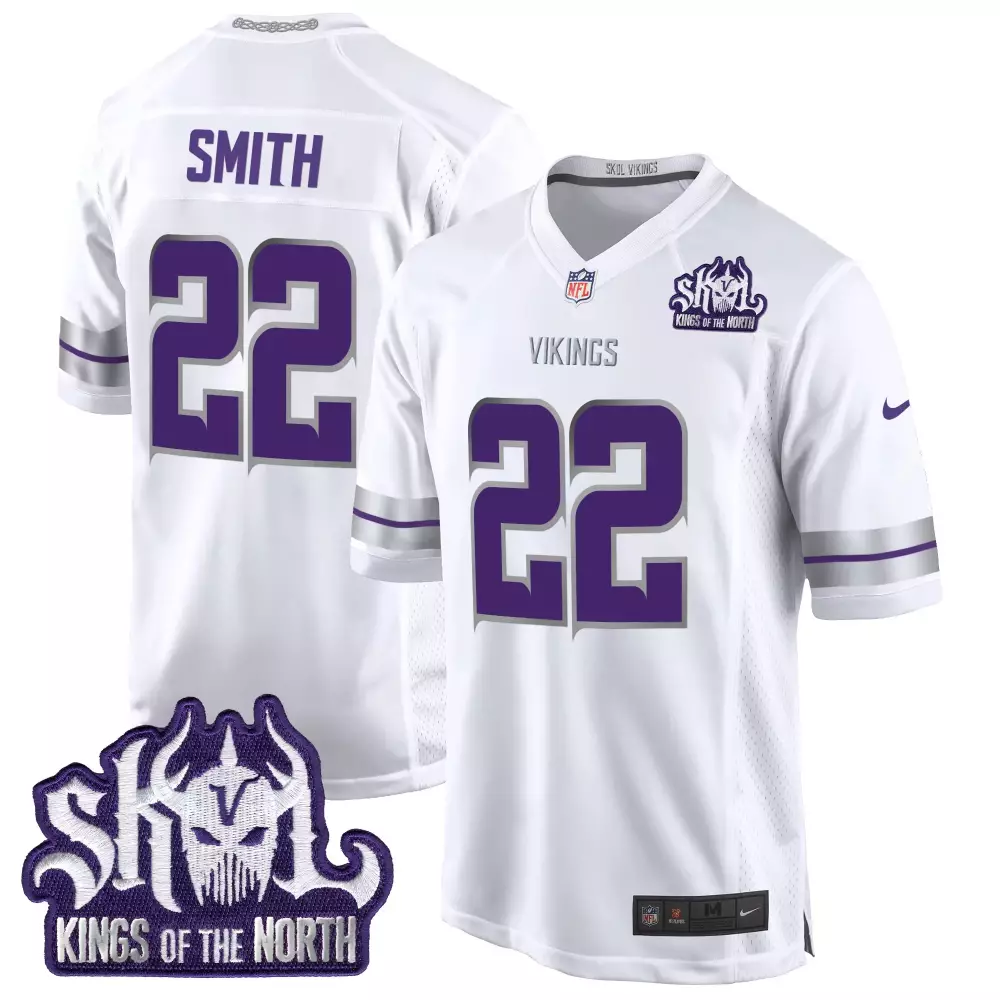 Harrison Smith 22 Jersey White Skol Vikings Kings Of The North Minnesota Men Stitched