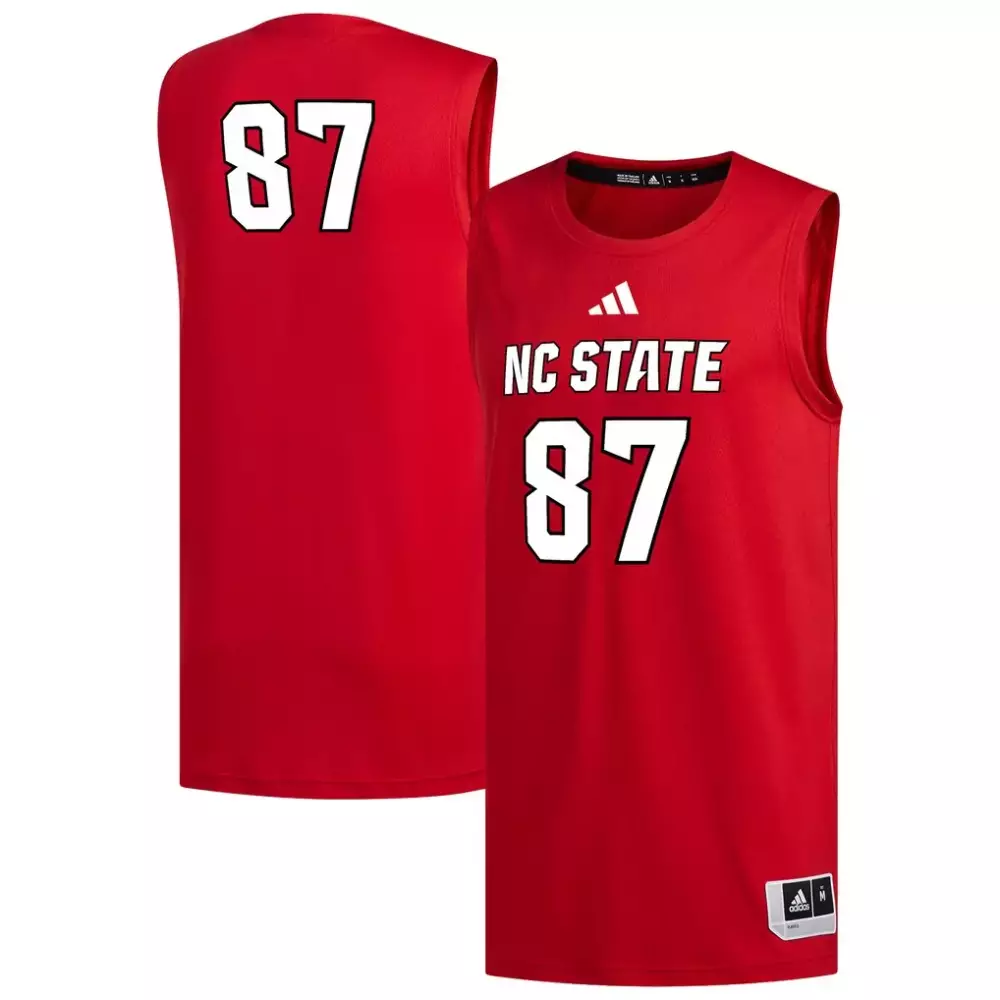Nc State 87 Jersey Red Men Replica White