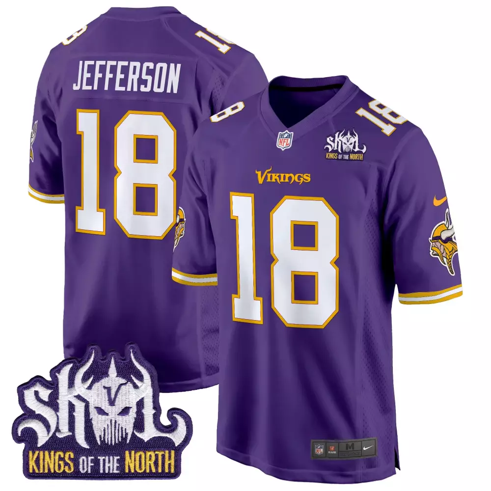 Justin Jefferson 18 Jersey Purple Kings Of The North Minnesota Vikings Men Limited