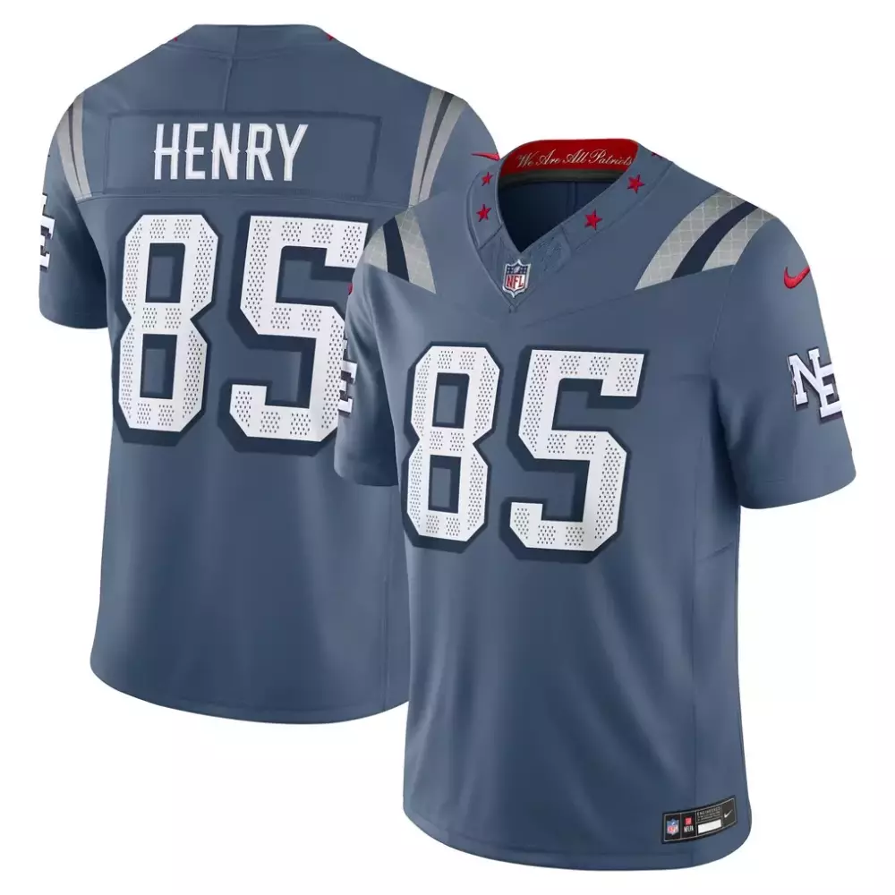 Hunter Henry 85 Jersey Grey We Are All Patriots New England Men Stitched Alternate