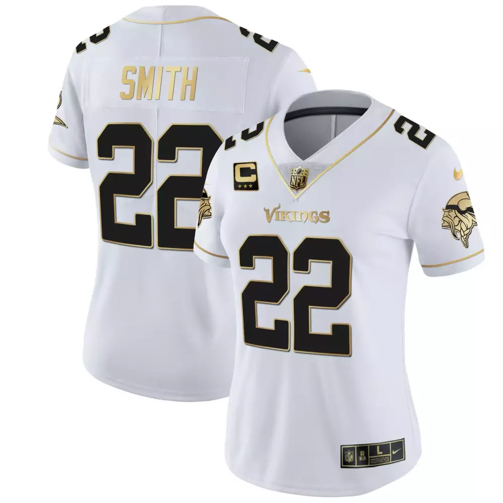 Harrison Smith 22 Jersey White Minnesota Vikings Captain Women Stitched Alternate
