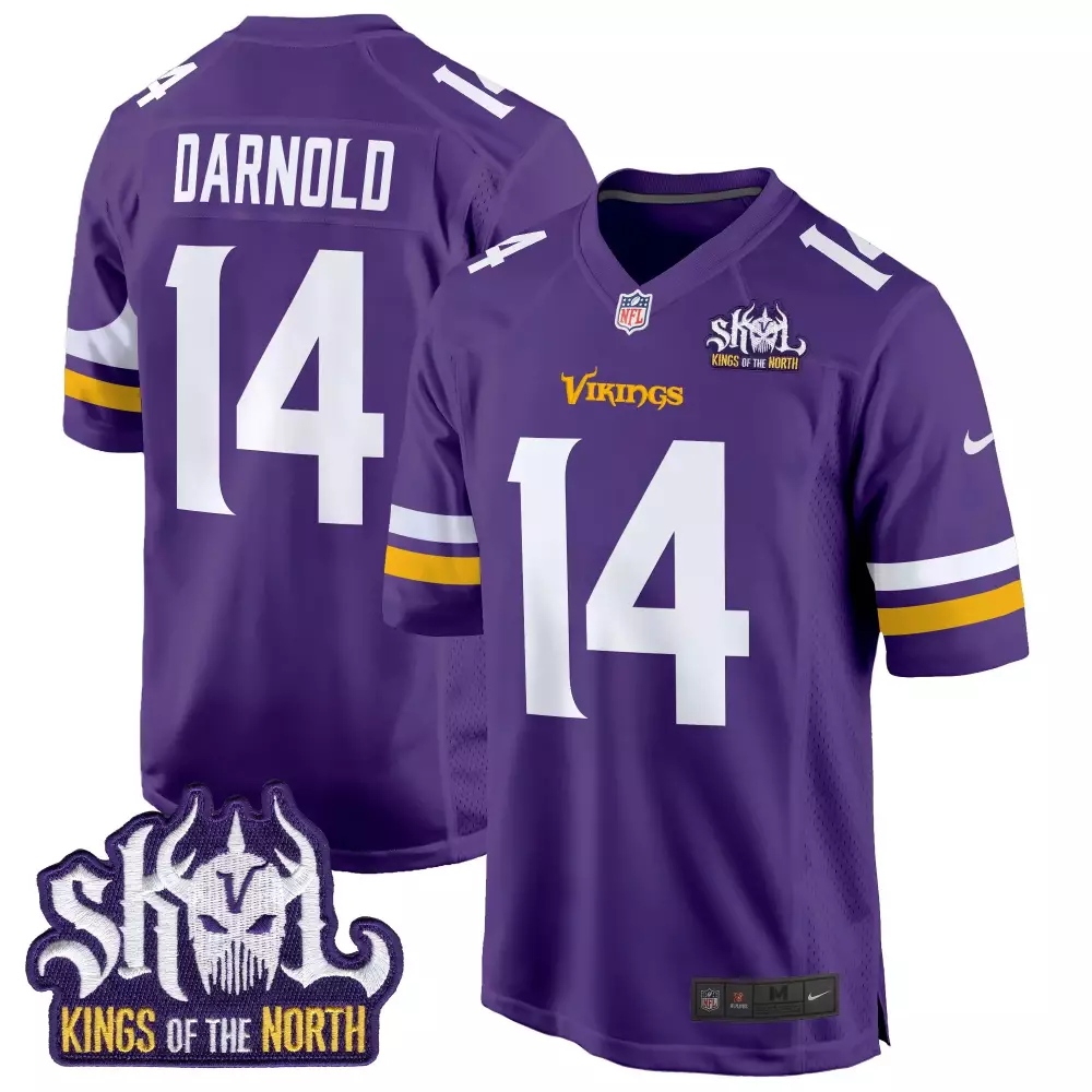 Sam Darnold 14 Minnesota Vikings Jersey Purple Skol Kings Of The North Men Stitched