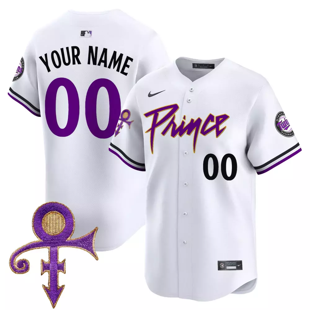 Custom Minnesota Twins Jersey Blue Prince Men Authentic Purple White Black All Stitched Custom Minnesota Twins Jersey Blue Prince Men Authentic Purple White Black All Stitched