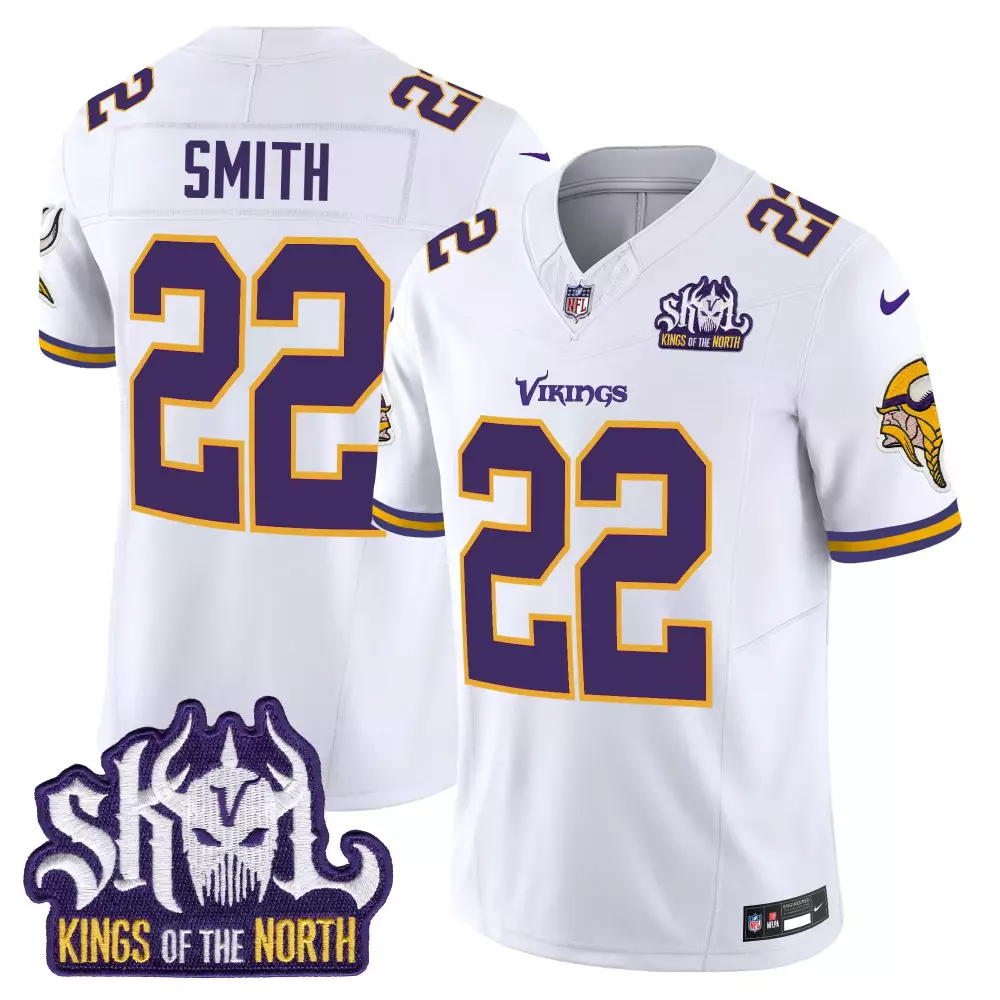 Harrison Smith 22 Jersey White Skol Kings Of The North Minnesota Vikings Men Authentic