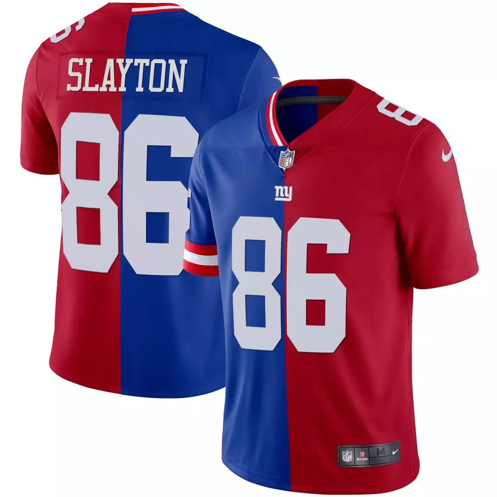 Darius Slayton 86 New York Giants Jersey Blue Men Stitched Split Design Red White