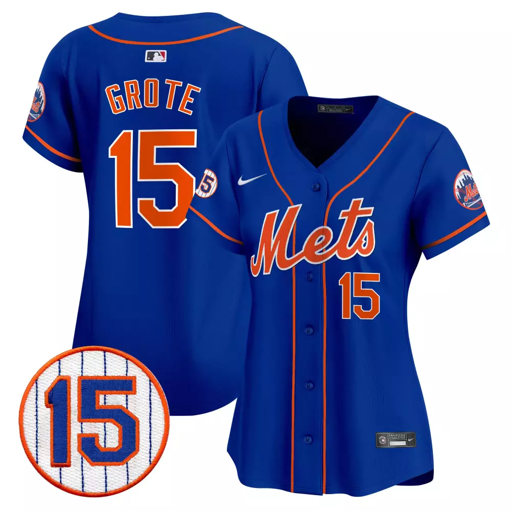 Jerry Grote 15 New York Mets Jersey Royal Blue Men Authentic Orange White Vapor Premier