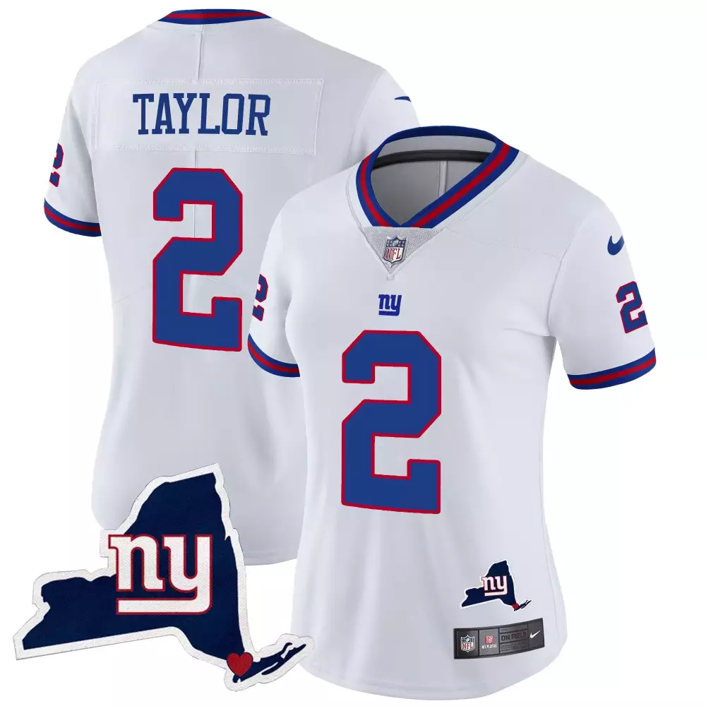 Tyrod Taylor 2 New York Giants Jersey White Women Authentic Alternate Blue Red Limited