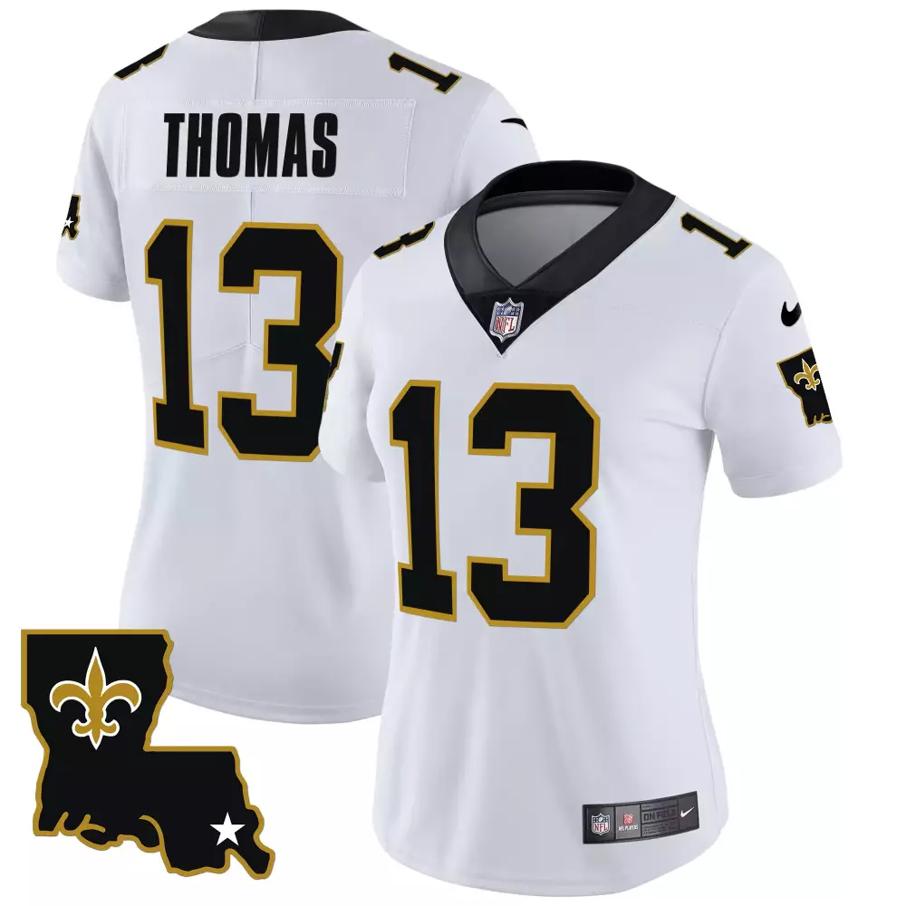 Michael Thomas 13 Jersey White New Orleans Saints Women Stitched Alternate Black