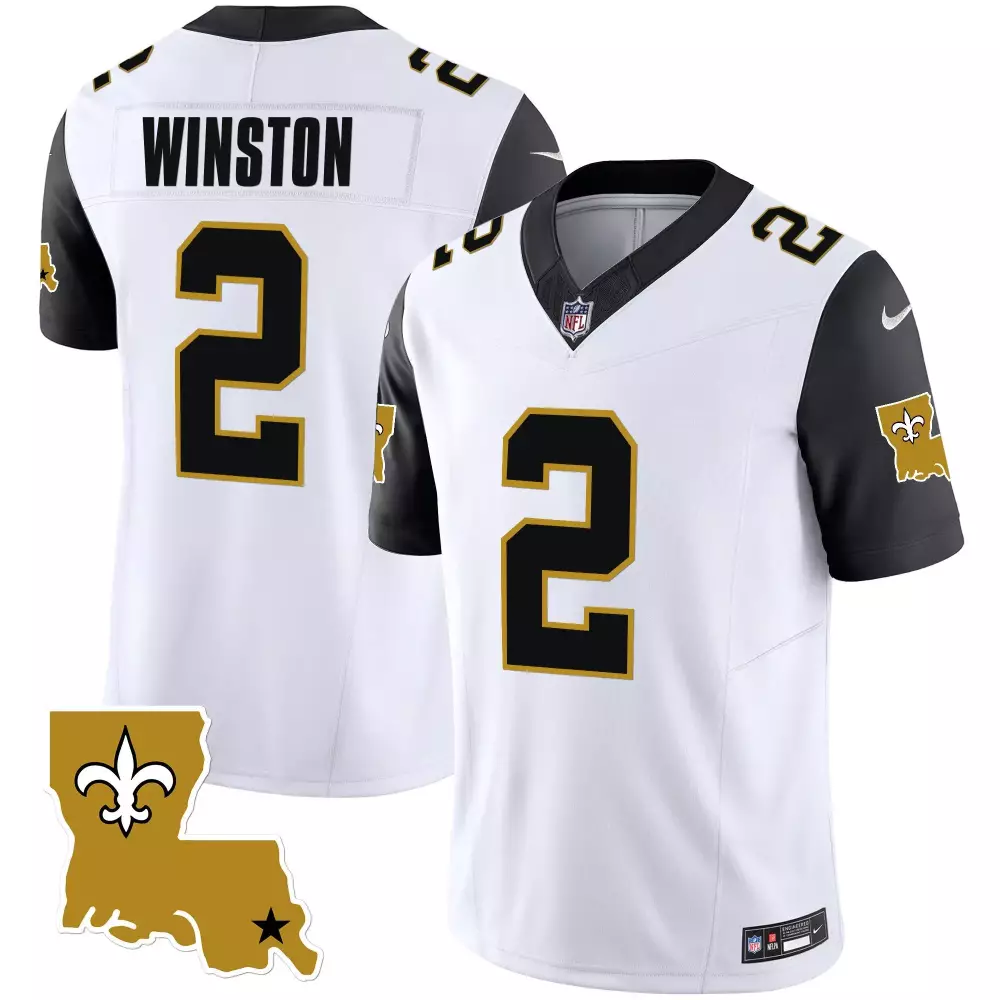 Jameis Winston 2 Jersey White Nola City Connect New Orleans Saints Men Authentic