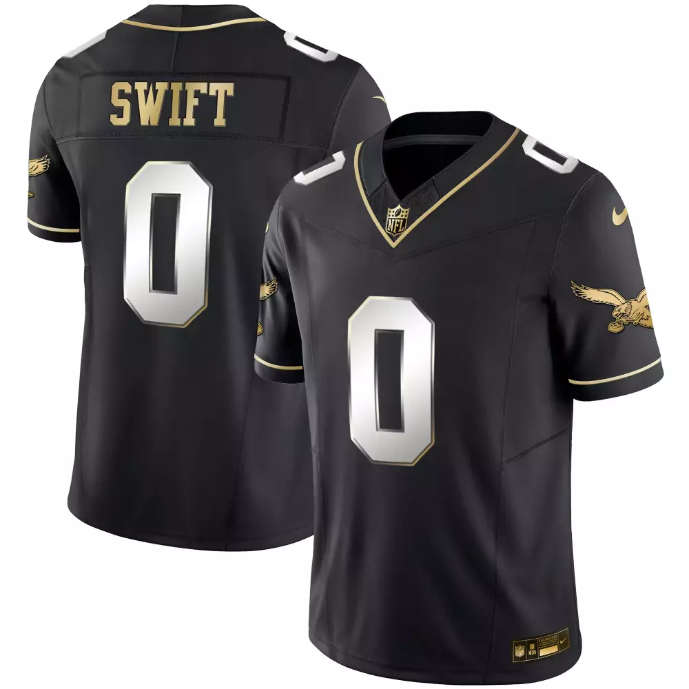 Swift Philadelphia Eagles Jersey Black Men Stitched Alternate Gold White All Vapor