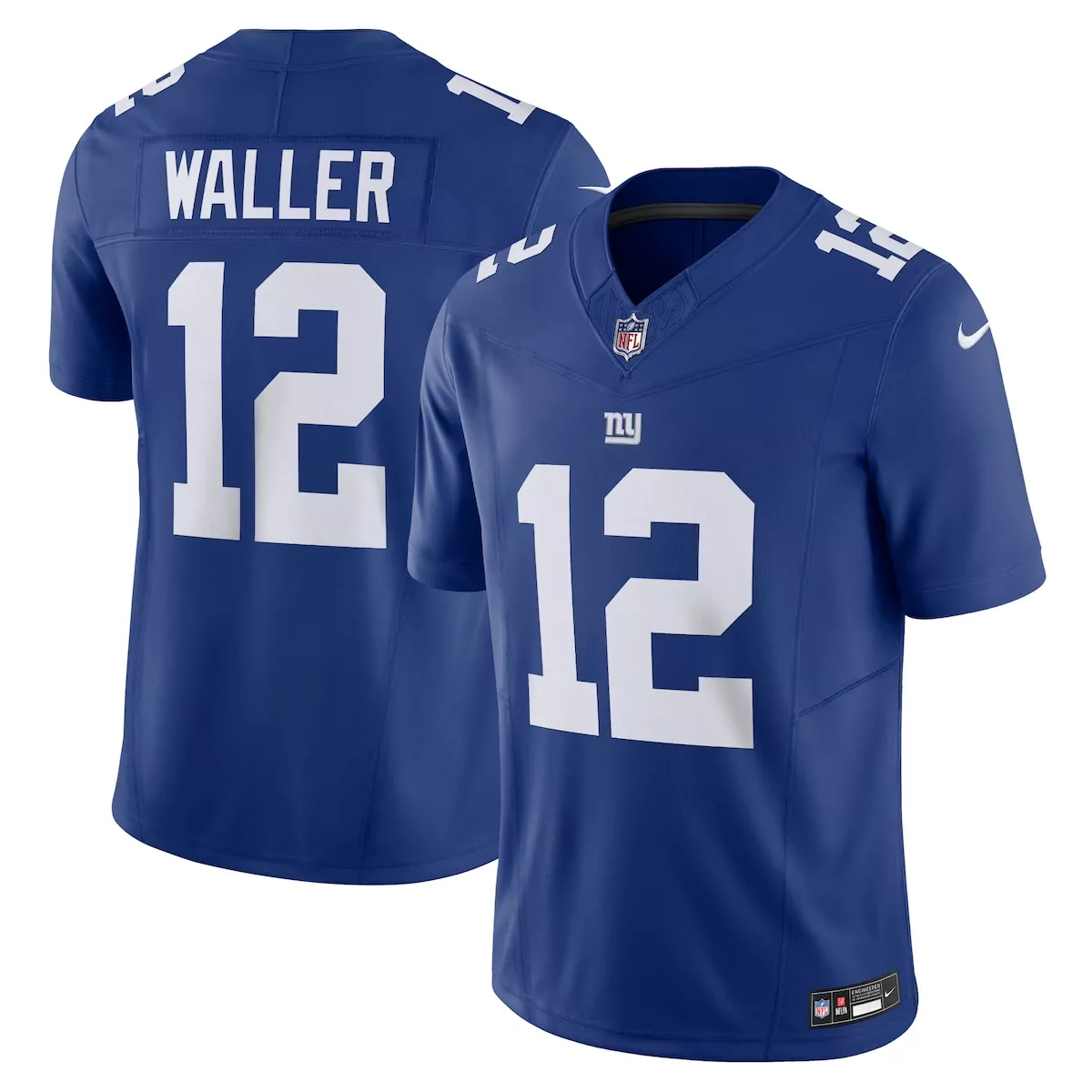 Darren Waller 12 New York Giants Jersey Royal Blue Men Stitched White Vapor Limited
