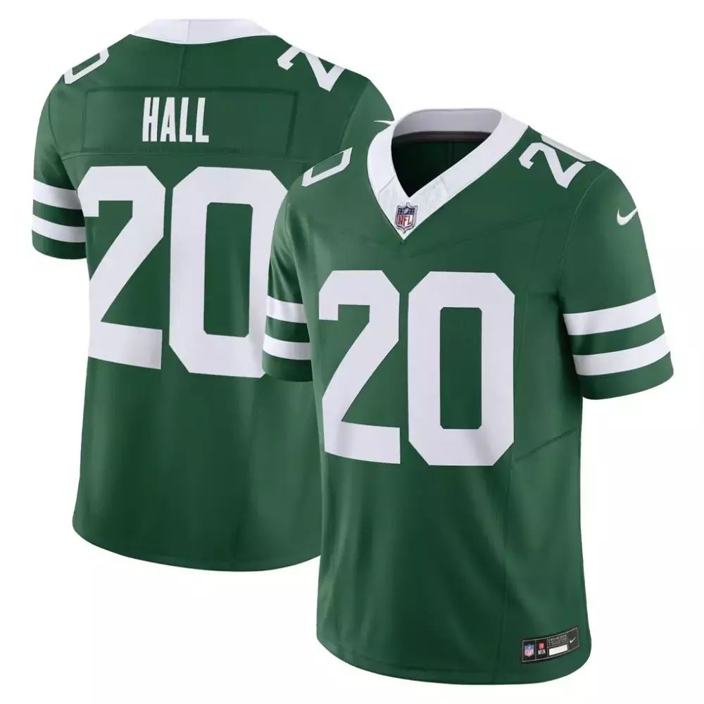Breece Hall 20 New York Jets Jersey Green Men Authentic White Vapor Limited Legacy