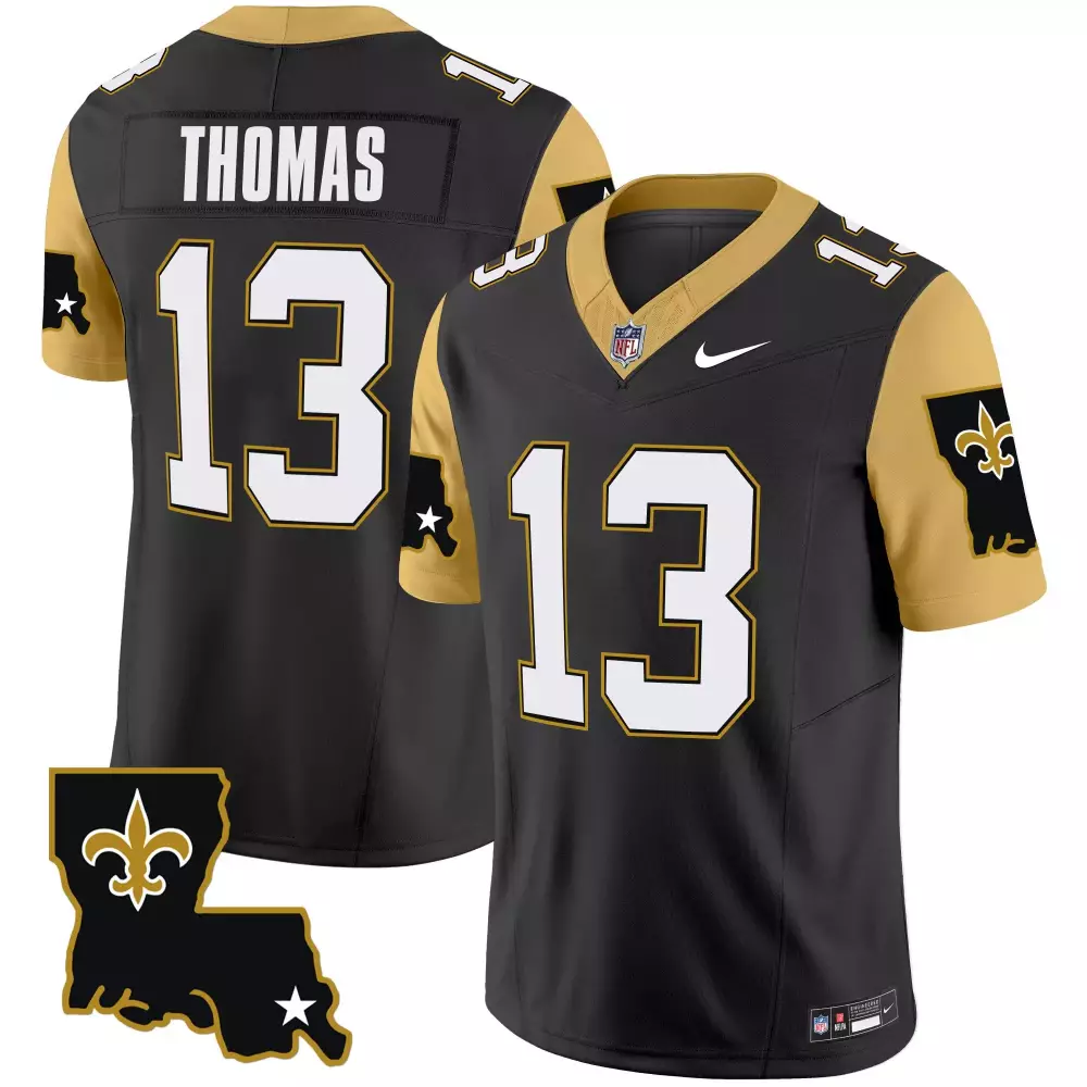 Michael Thomas 13 Jersey Black Gothic New Orleans Saints Men Authentic Alternate