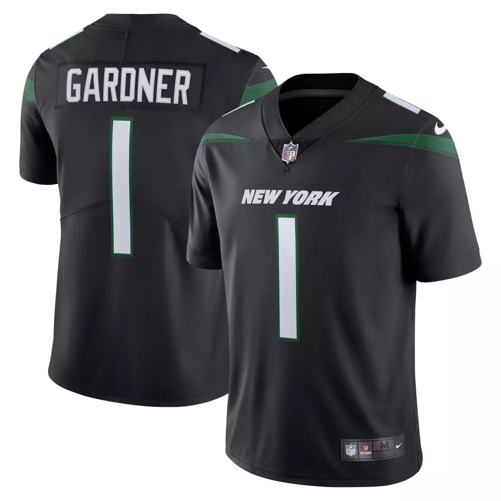 Sauce Gardner 1 New York Jets Jersey Black Gothic Men Elite Alternate Green White