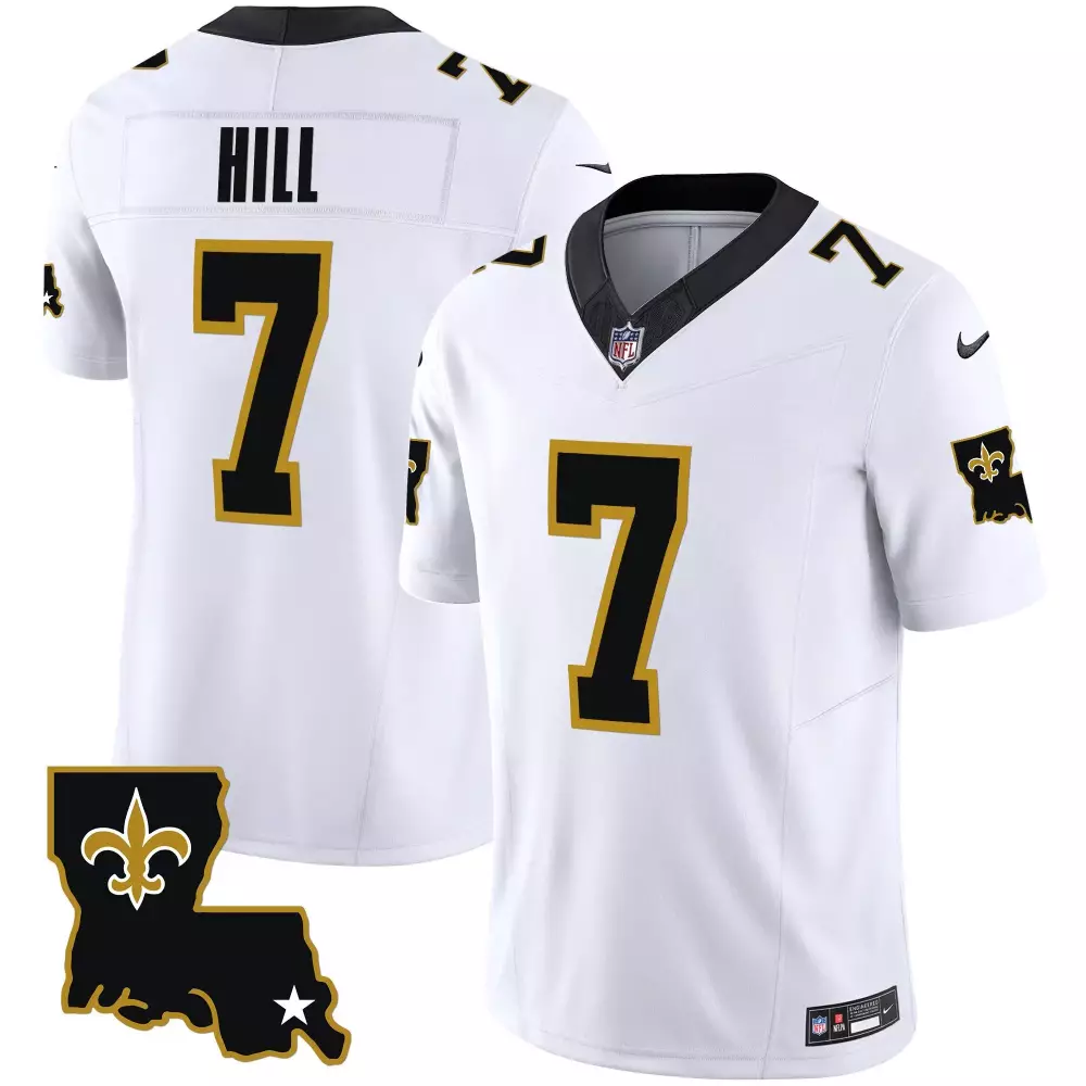 Taysom Hill 7 New Orleans Saints Jersey White City Connect Men Authentic Alternate