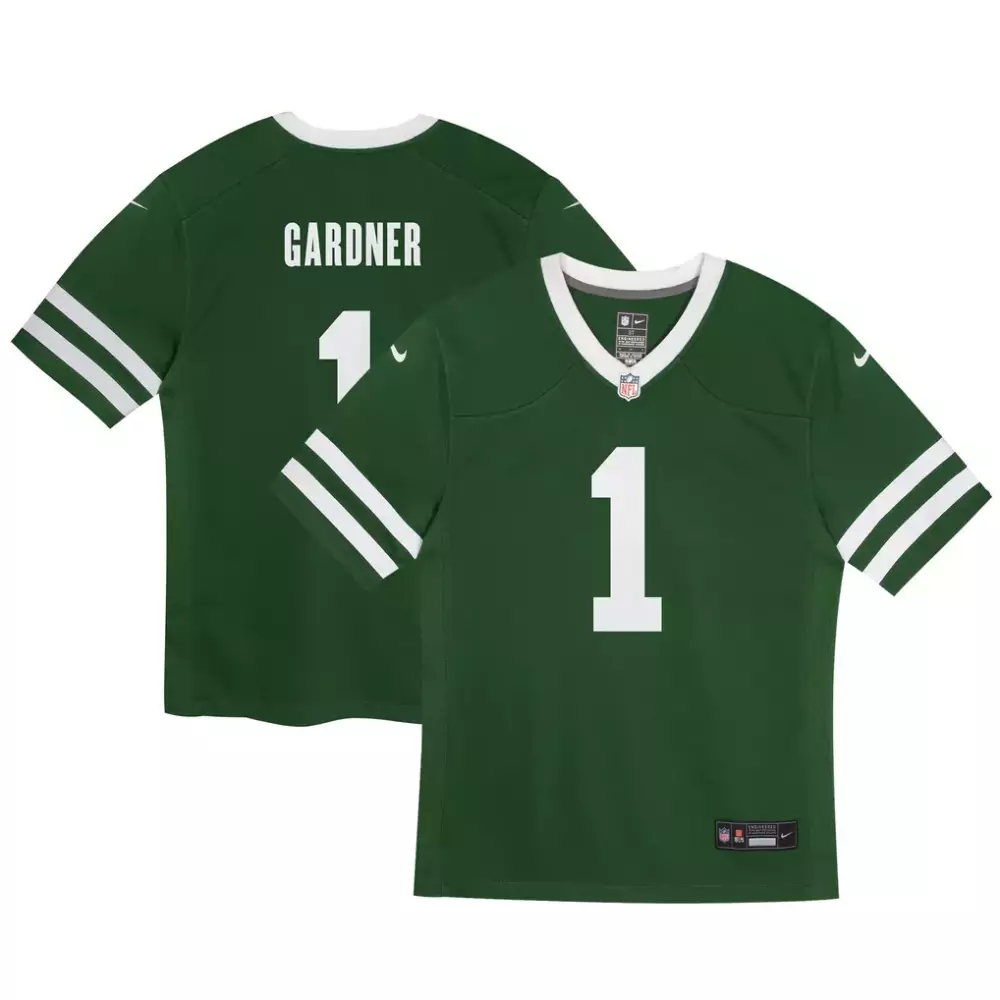 Sauce Gardner 1 New York Jets Jersey Green Men Authentic White Game Legacy