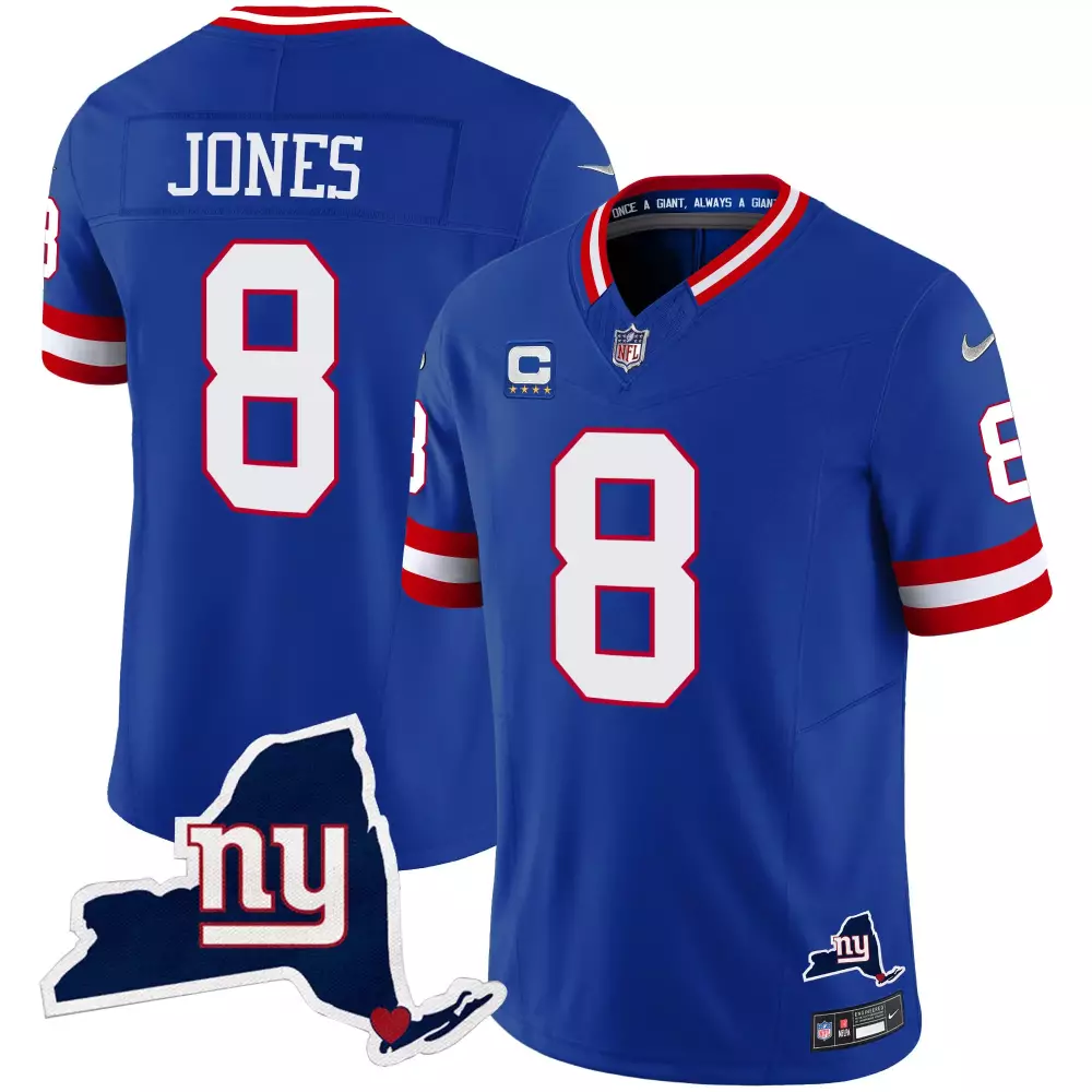 Daniel Jones 8 New York Giants Jersey Blue Men Replica Red White Limited v2 All Stitched