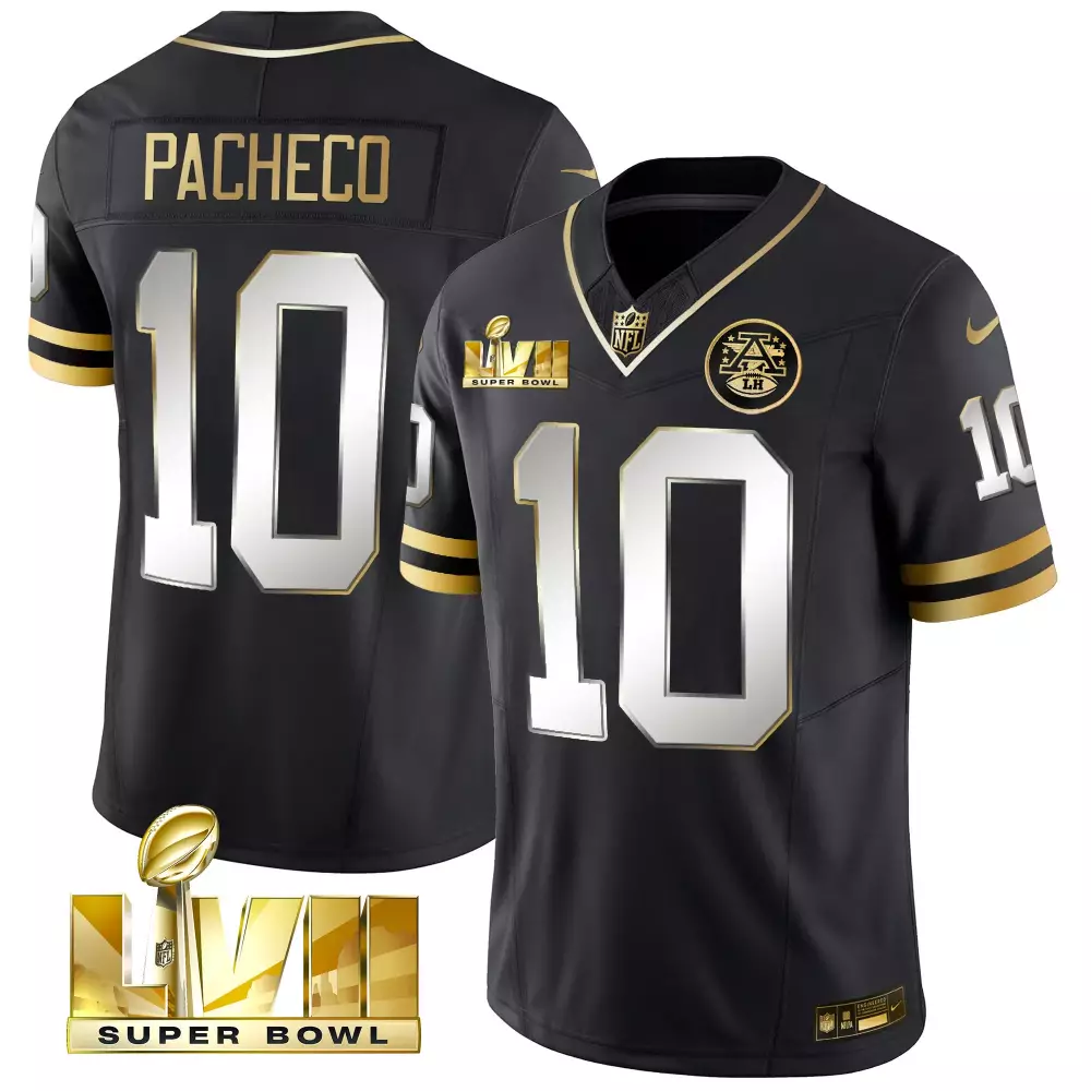 Pacheco Lvii 10 Jersey Black Super Bowl Lviii Kansas City Chiefs Men Authentic Alternate