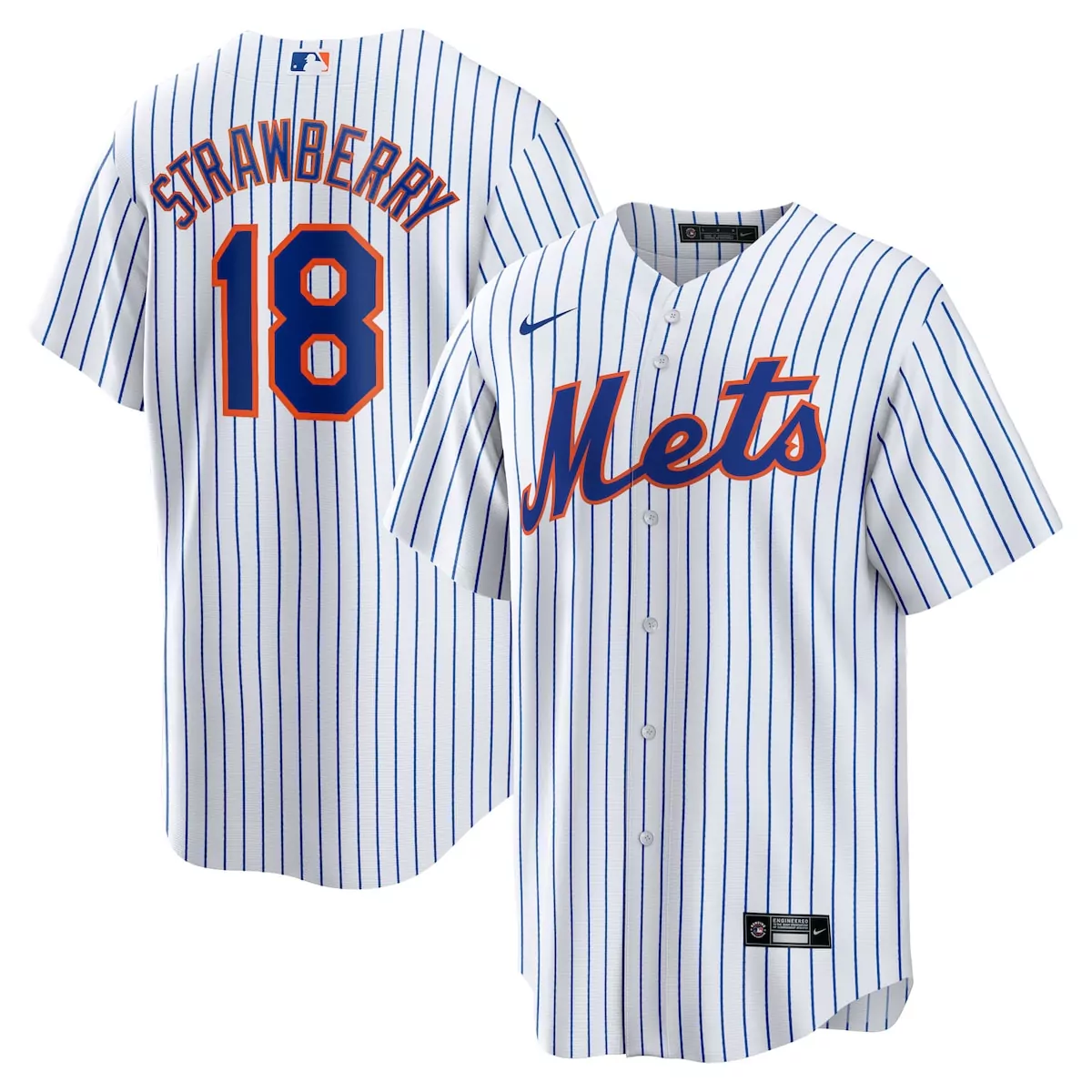 Darryl Strawberry 18 Jersey White New York Mets Men Authentic Blue Orange Home Retired