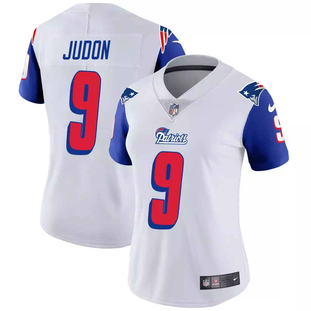 Matthew Judon 9 Jersey White New England Patriots Women Authentic Alternate Blue