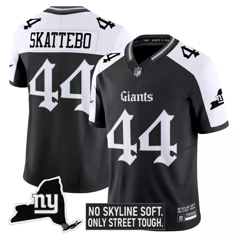 Cam Skattebo 44 New York Giants Jersey Black Gothic Sin City Men Limited Alternate
