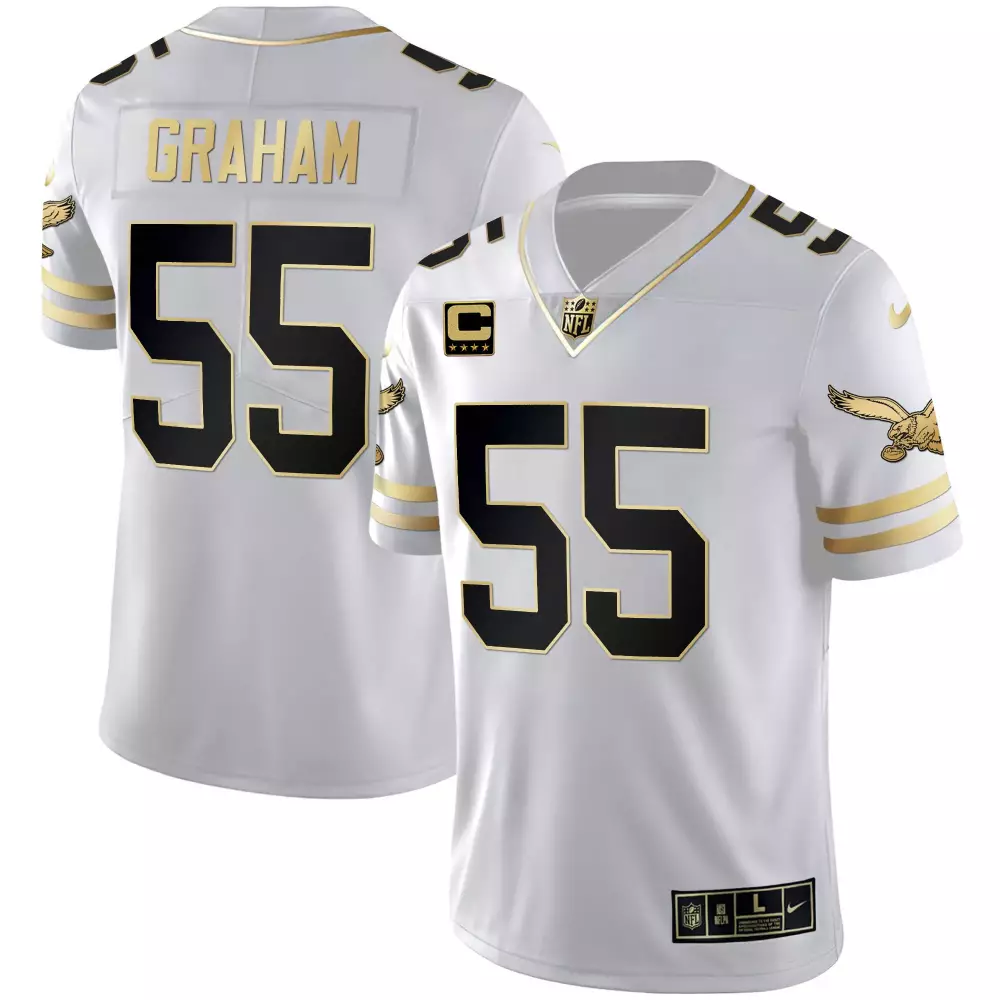 Jimmy Graham 55 Jersey White New Orleans Saints Men Authentic Alternate Gold Black