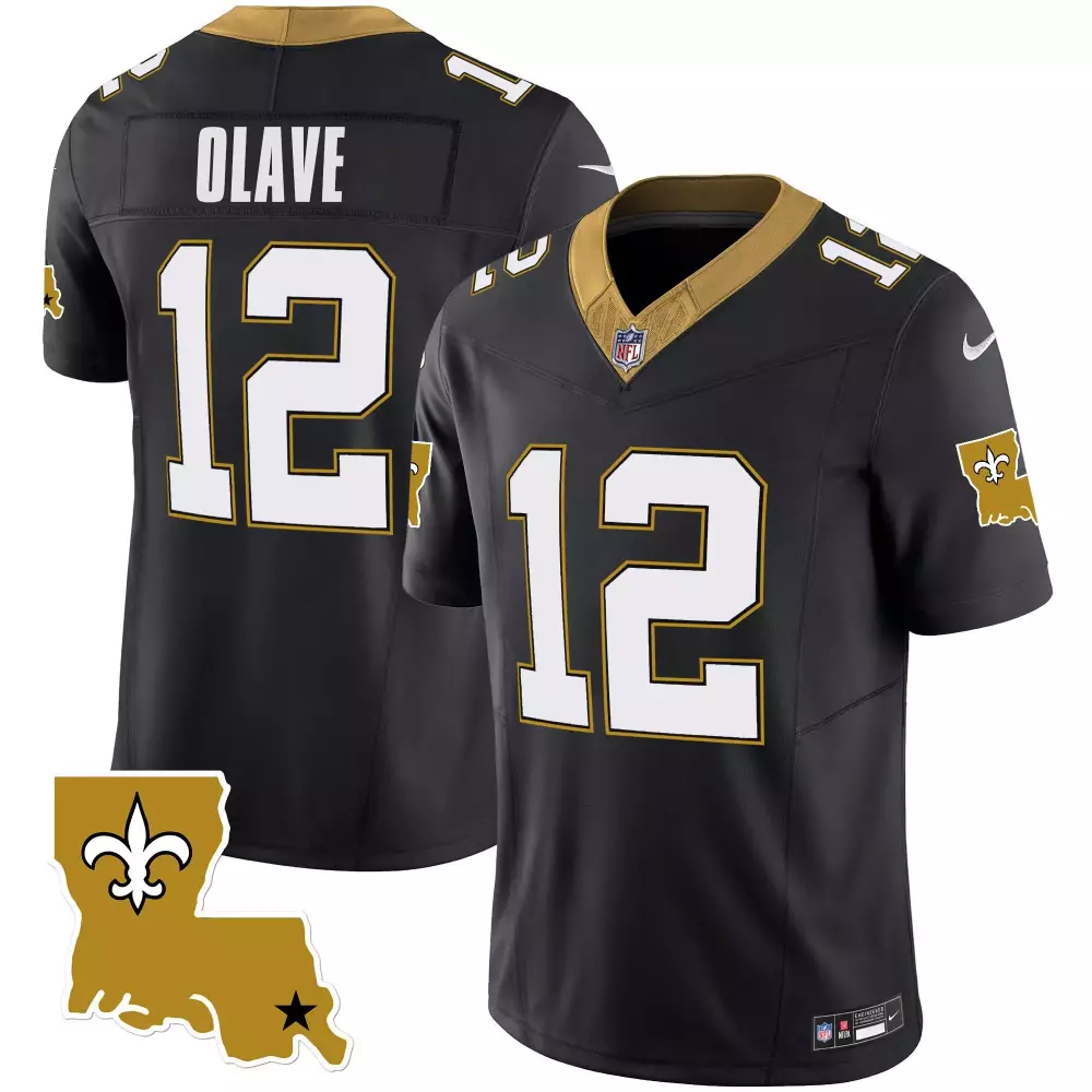 Chris Olave 12 New Orleans Saints Jersey Black City Connect Men Authentic Alternate