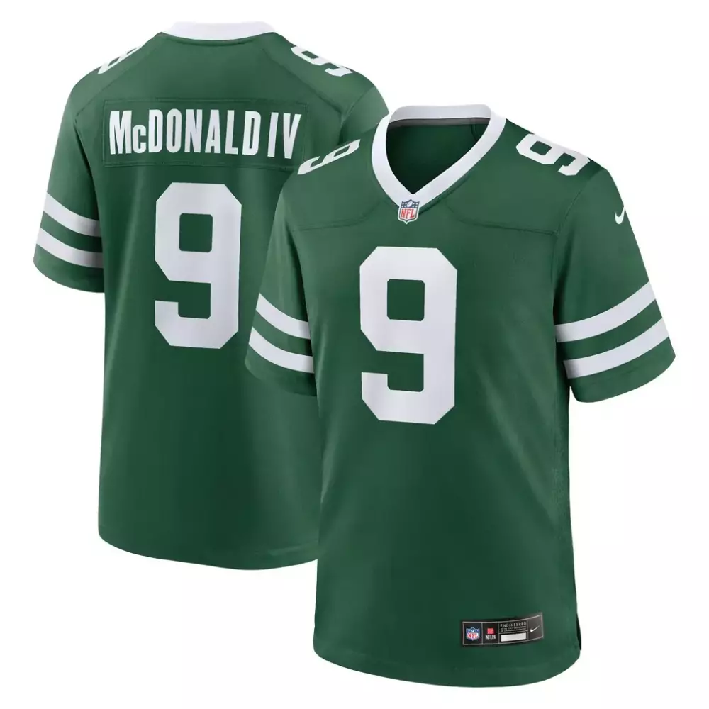 Will Mcdonald Iv 9 New York Jets Jersey Green Men Stitched White Game Legacy
