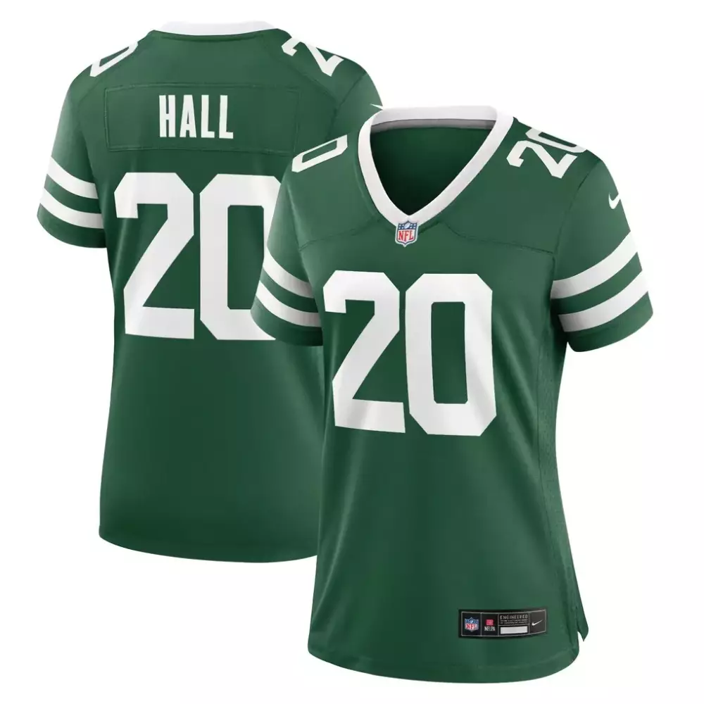 Breece Hall 20 New York Jets Jersey Green Women Replica White Game Legacy