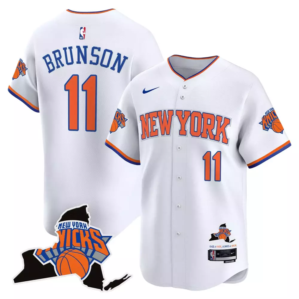 Jalen Brunson 11 New York Knicks Jersey White City Connect Men Authentic Alternate