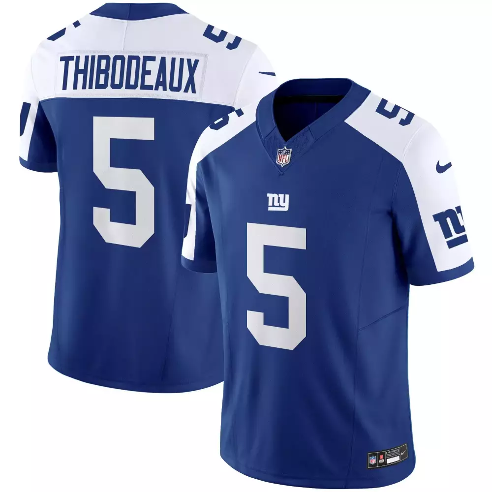 Kayvon Thibodeaux 5 Jersey Blue New York Giants Men Authentic White All Stitched
