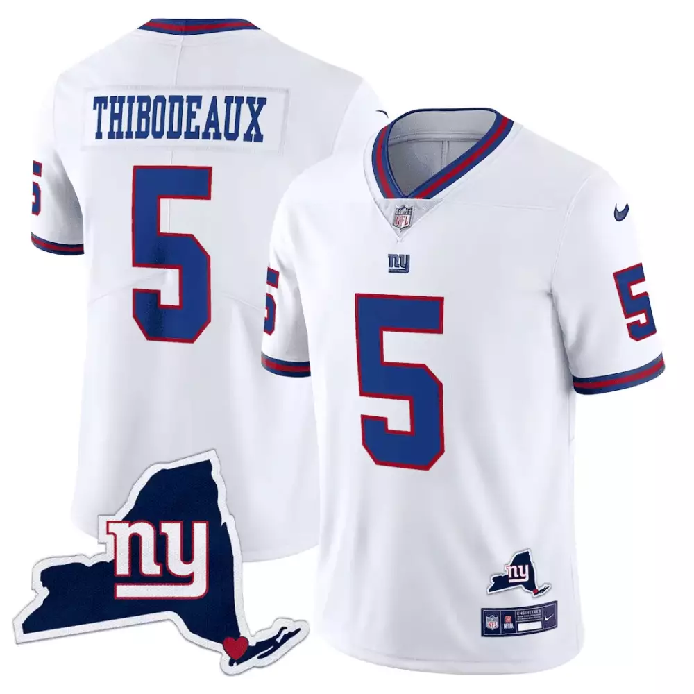 Kayvon Thibodeaux 5 Jersey White Gothic New York Giants Men Stitched Alternate Blue