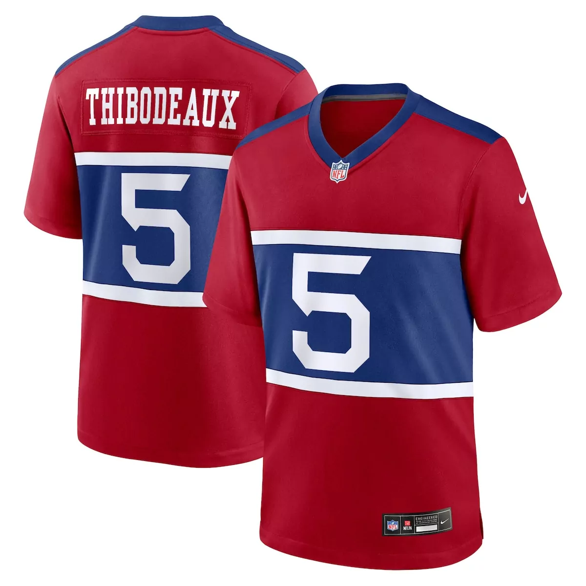 Kayvon Thibodeaux 5 Jersey Red New York Giants Men Stitched Blue White Game