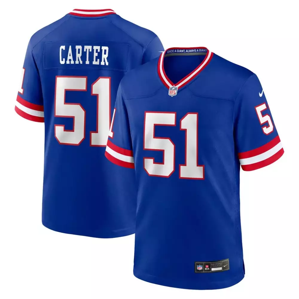 Abdul Carter 51 New York Giants Jersey Blue Men Stitched White Red Alternate Game