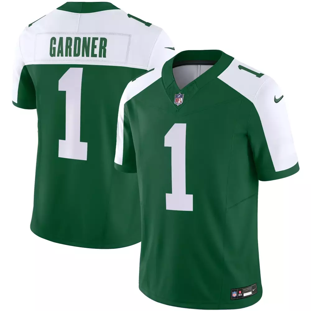Sauce Gardner 1 New York Jets Jersey Green Men Stitched White All Vapor