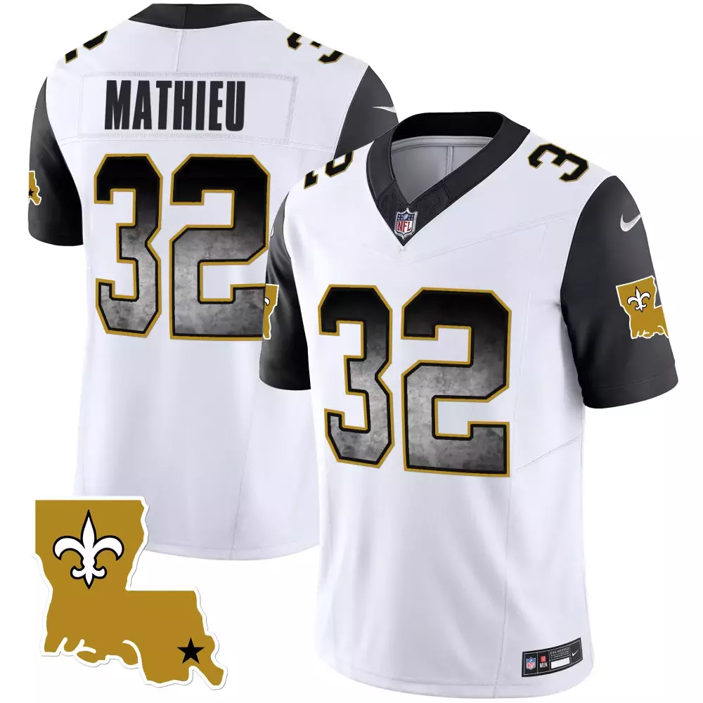 Tyrann Mathieu 32 Jersey White Louisiana New Orleans Saints Men Authentic Alternate