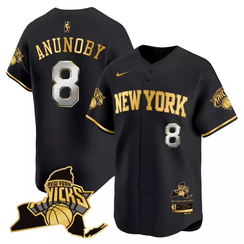 Og Anunoby 8 New York Knicks Jersey Black City Connect Men Authentic Custom Design